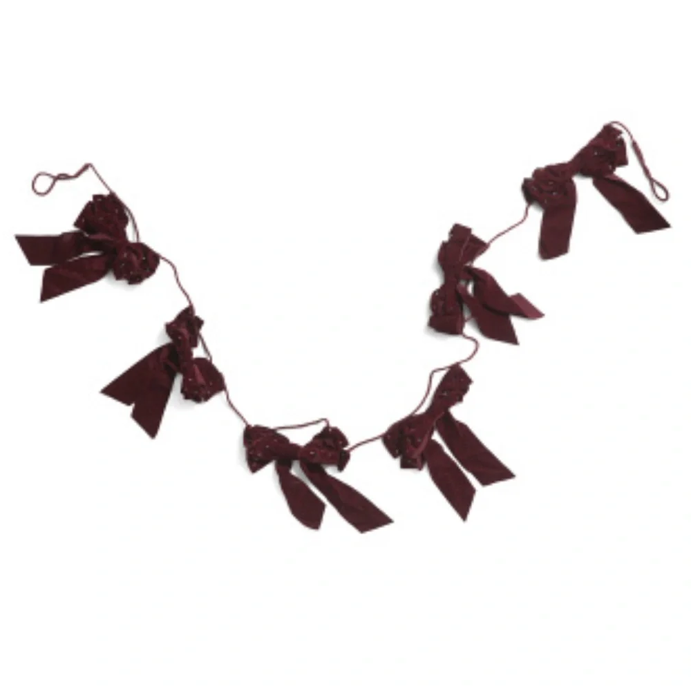 Velvet Bow Garland